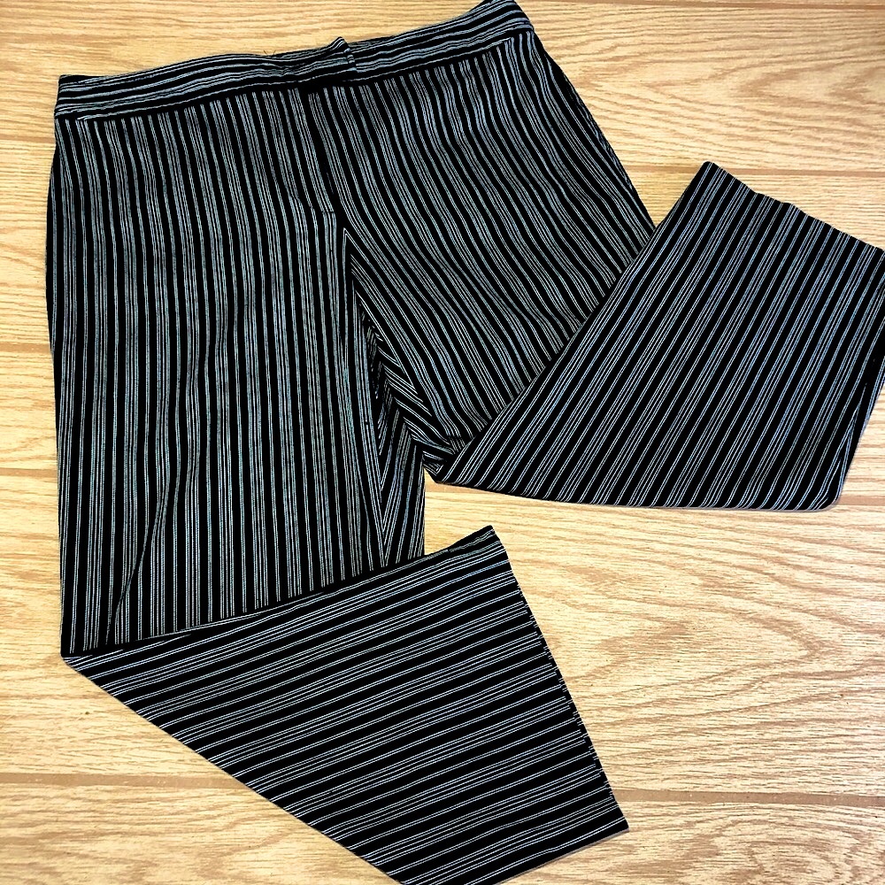 Villager Women's Pants Cotton Stretch Striped 12